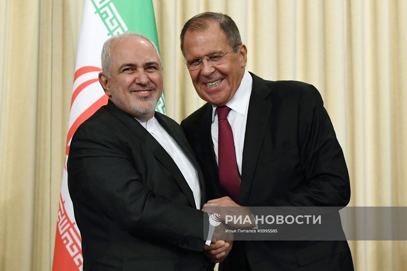 Встреча глав МИД РФ и Ирана С. Лаврова и М. Зарифа