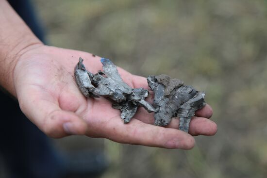 Последствия обстрела в Донецкой области