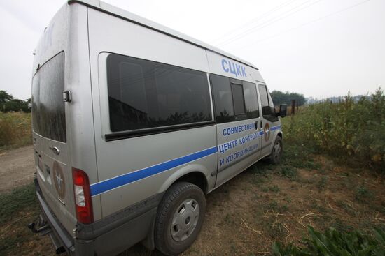 Последствия обстрела в Донецкой области