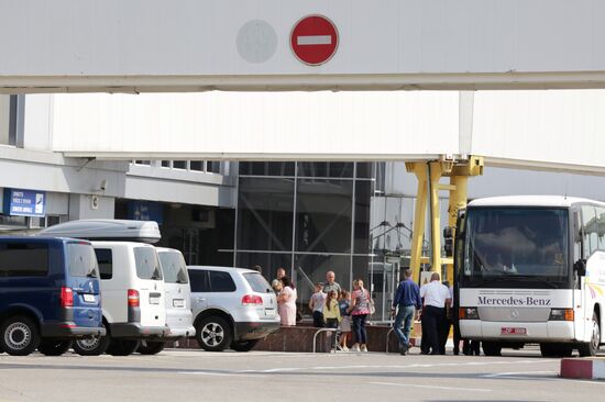 Журналисты в аэропорту Борисполя