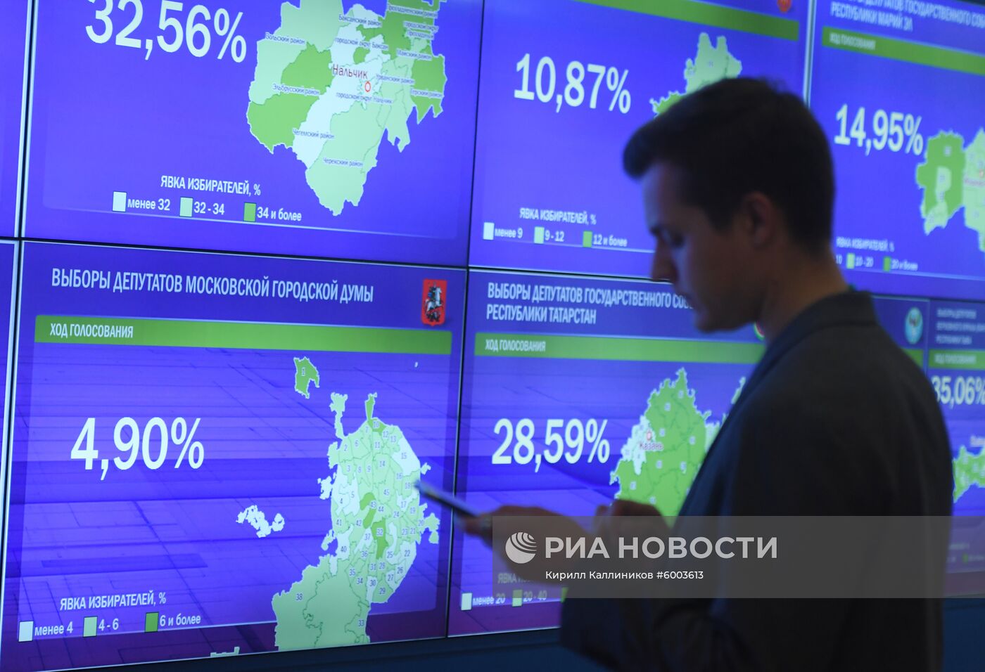 Работа информационного центра ЦИК РФ