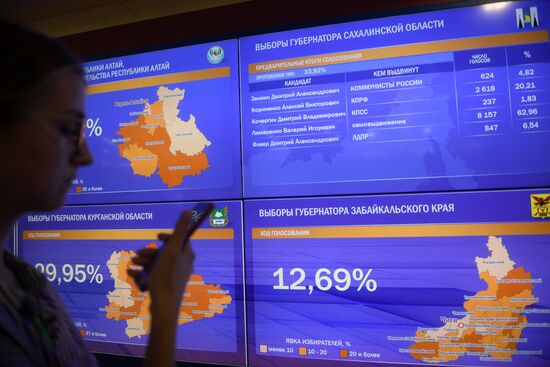 Работа информационного центра ЦИК РФ