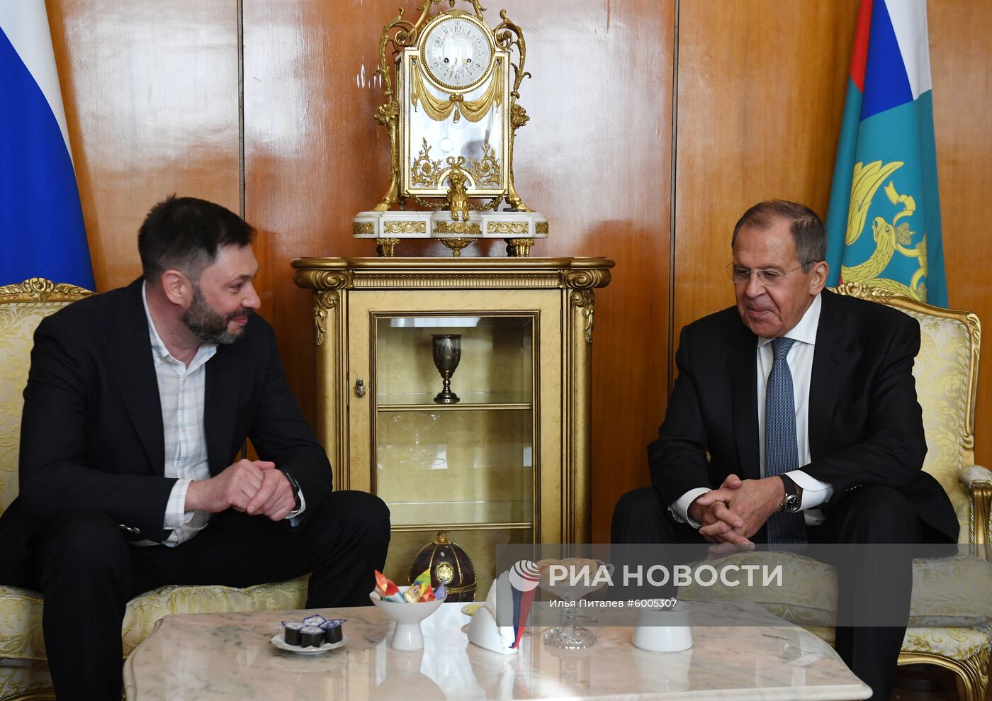 Встреча главы МИД РФ С. Лаврова с К. Вышинским