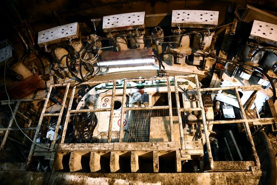 Запуск тоннелепроходческого щита станции БКЛ "Карамышевская" в Москве