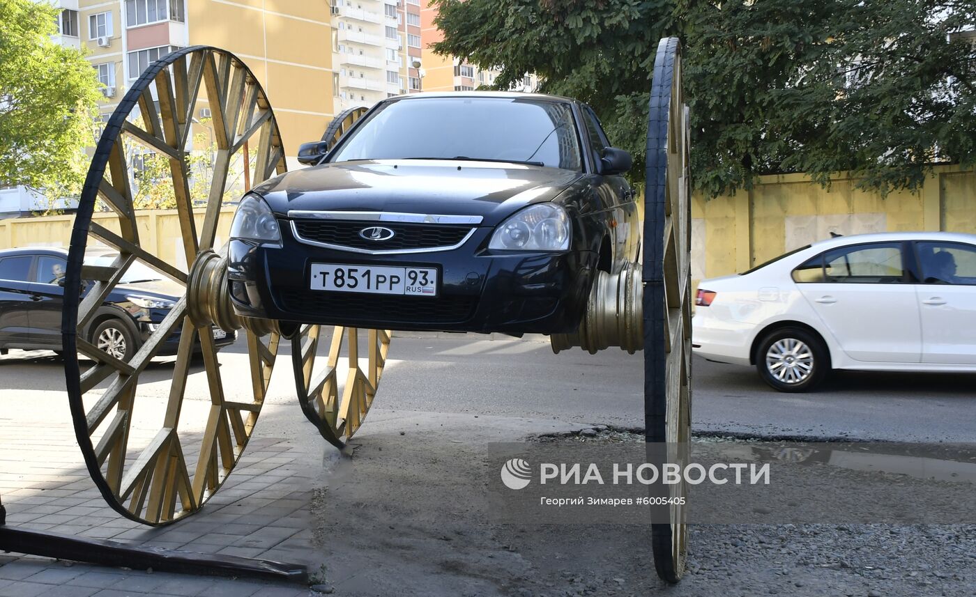 В Краснодаре создали самую высокую Lada Priora | РИА Новости Медиабанк