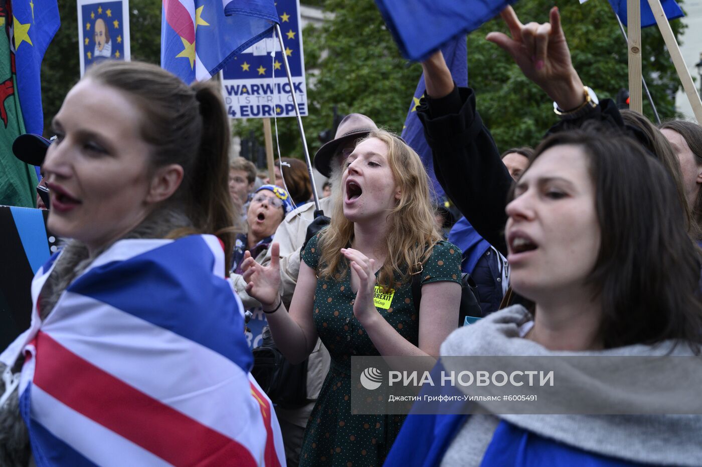 Акция в Лондоне против приостановки работы парламента