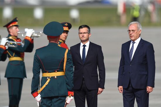 Прилет премьер-министра Словении М. Шареца в Москву 