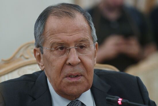 Встреча глав МИД РФ и Молдавии С. Лаврова и Н. Попеску 