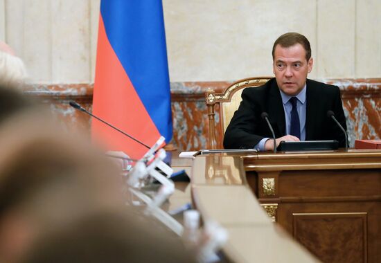 Премьер-министр РФ Д. Медведев провел заседание правительства РФ