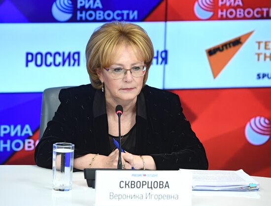 Прямая линия с министром здравоохранения РФ В.  Скворцовой 