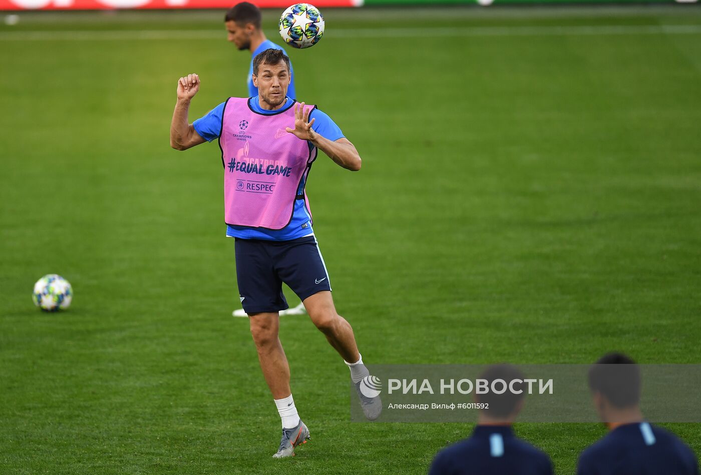 Футбол. Лига чемпионов. Тренировка ФК "Зенит"