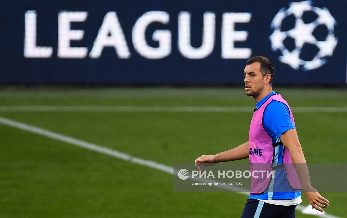 Футбол. Лига чемпионов. Тренировка ФК "Зенит"