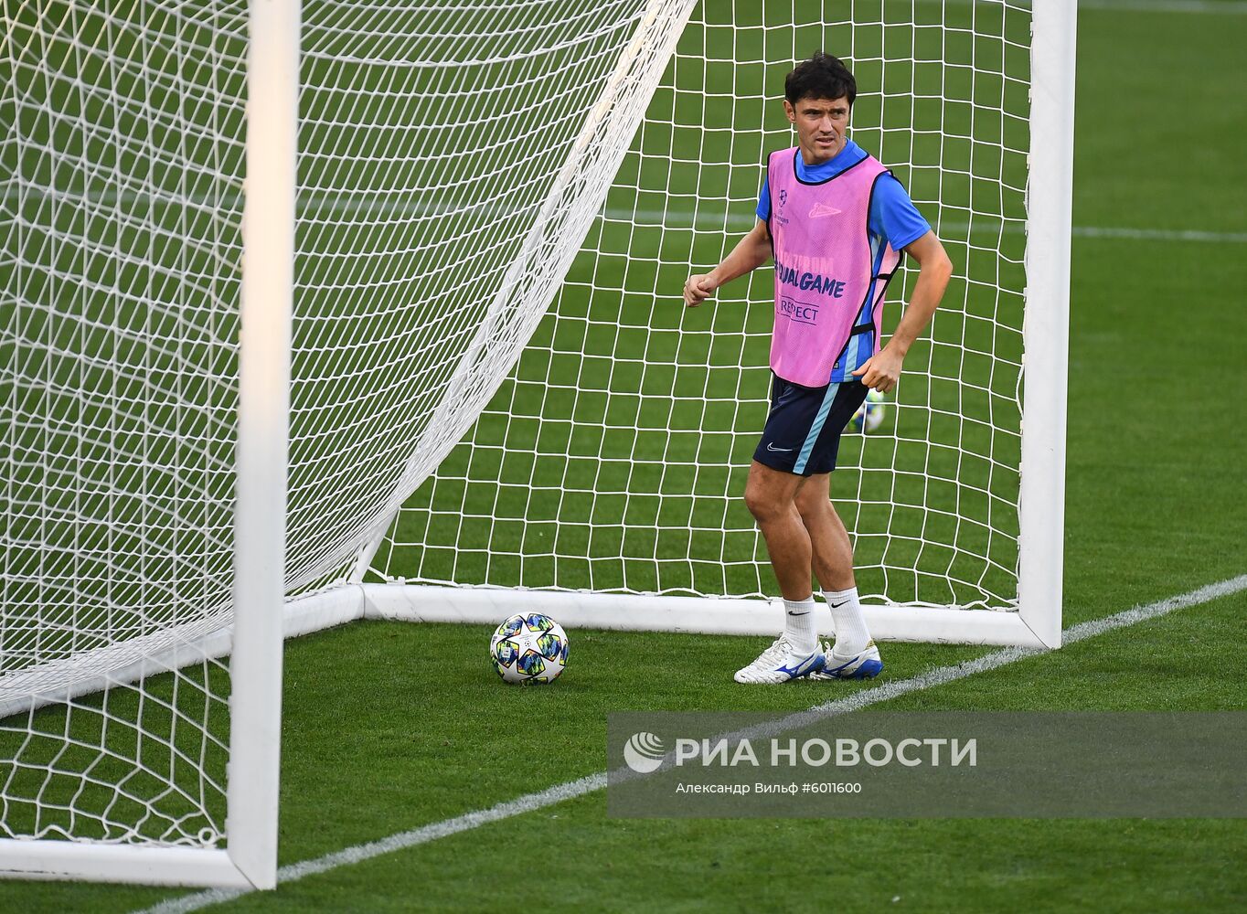 Футбол. Лига чемпионов. Тренировка ФК "Зенит"