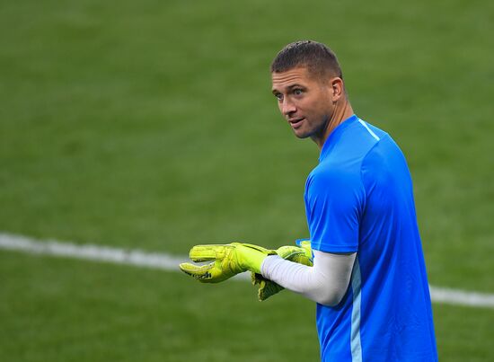 Футбол. Лига чемпионов. Тренировка ФК "Зенит"