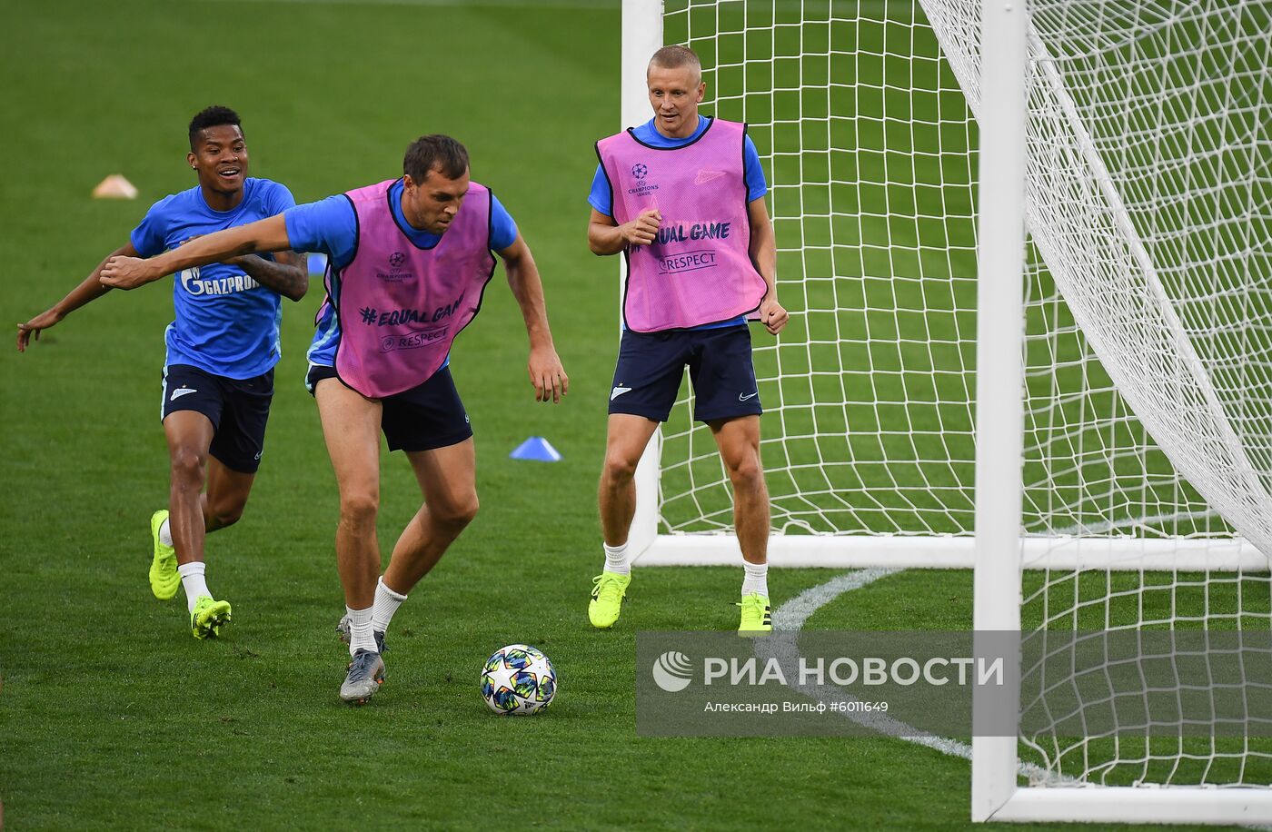 Футбол. Лига чемпионов. Тренировка ФК "Зенит"
