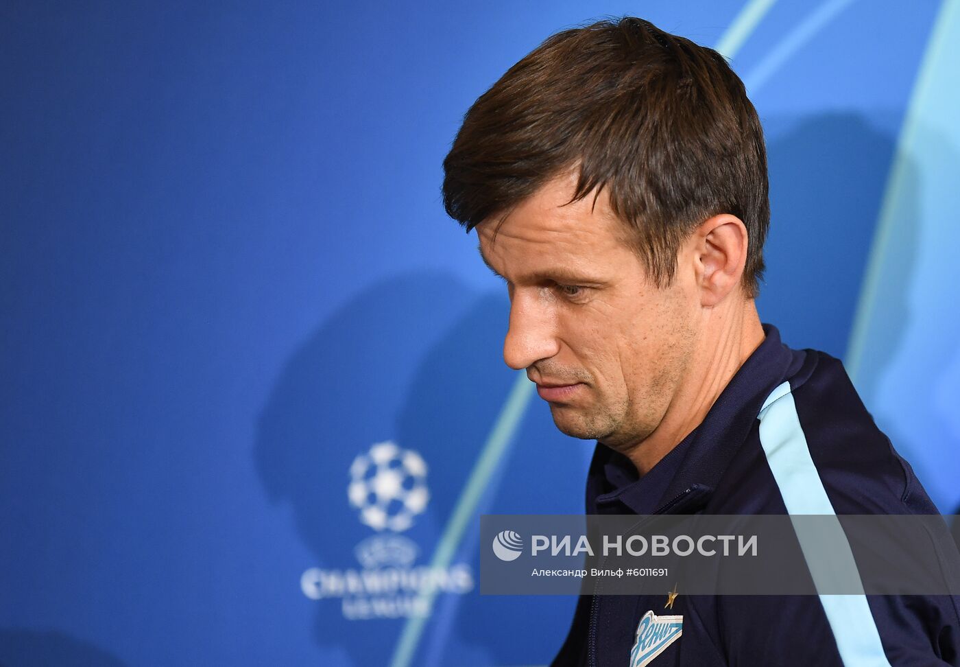 Футбол. Лига чемпионов. Тренировка ФК "Зенит"