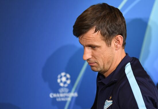 Футбол. Лига чемпионов. Тренировка ФК "Зенит"