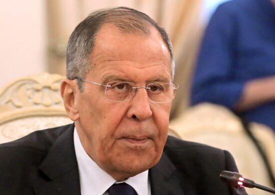 Встреча глав МИД РФ и Нигера С. Лаврова и К. Анкурао 