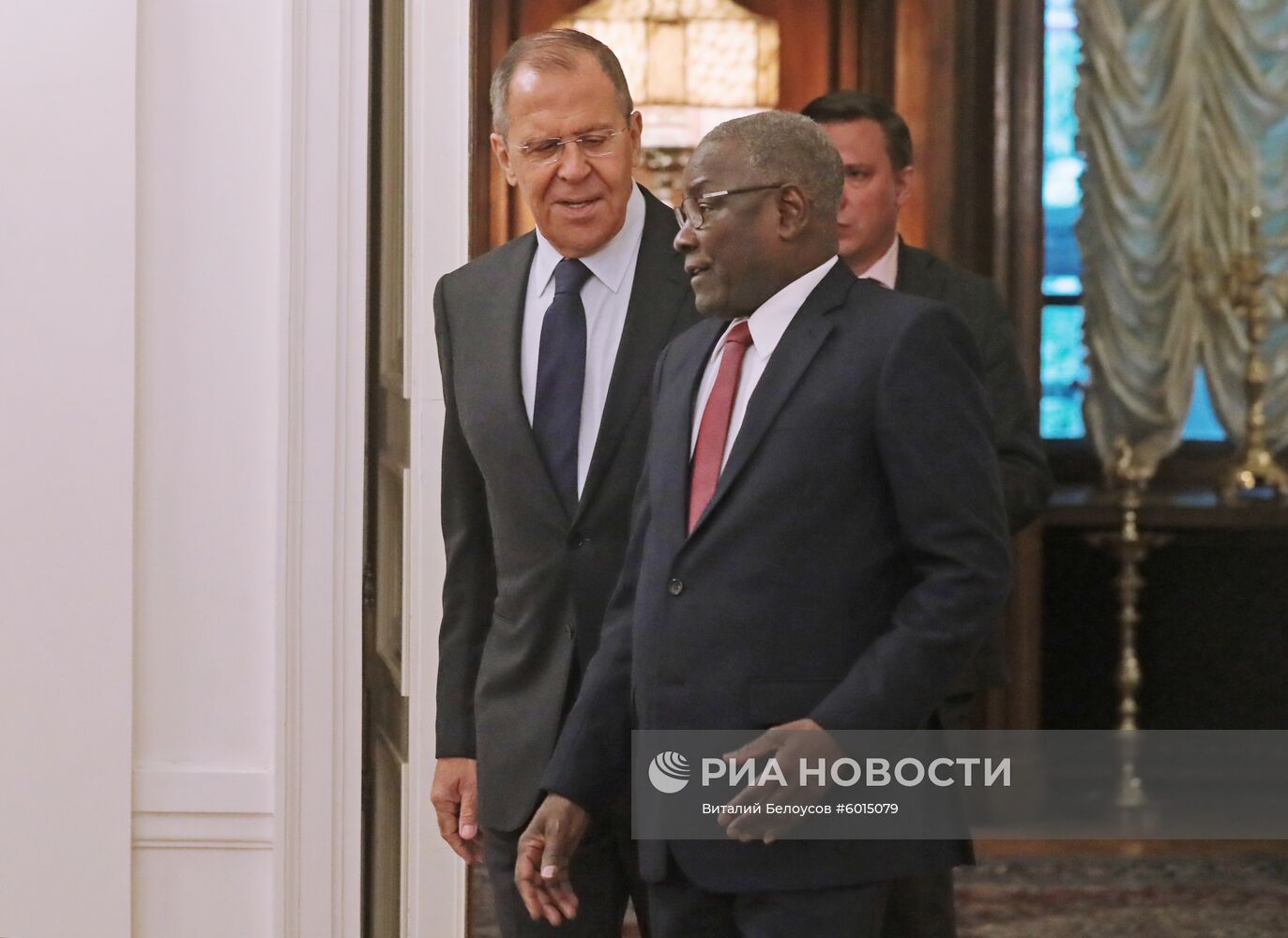 Встреча глав МИД РФ и Нигера С. Лаврова и К. Анкурао