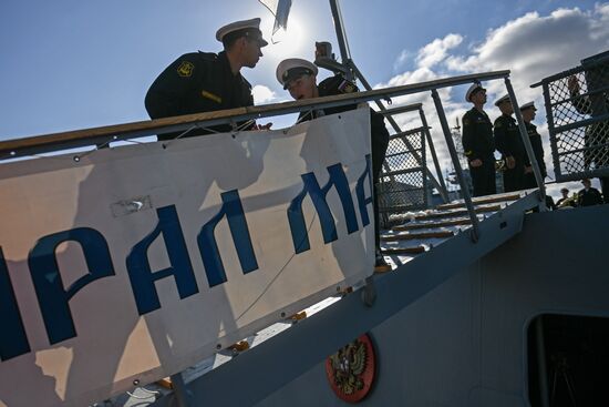 Выход фрегата "Адмирал Макаров" в Средиземное море
