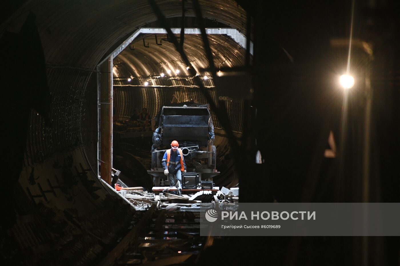 Строительство станции метро "Лефортово"