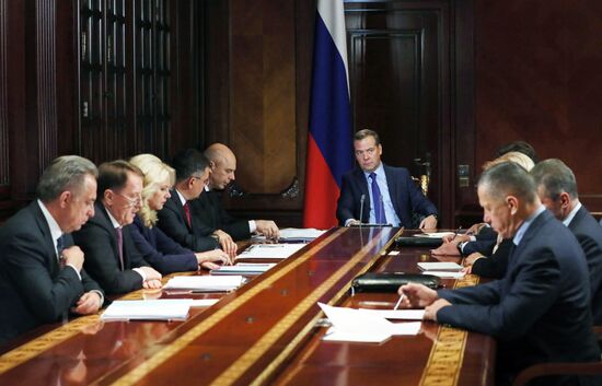 Премьер-министр РФ Д. Медведев провел совещание с вице-премьерами РФ