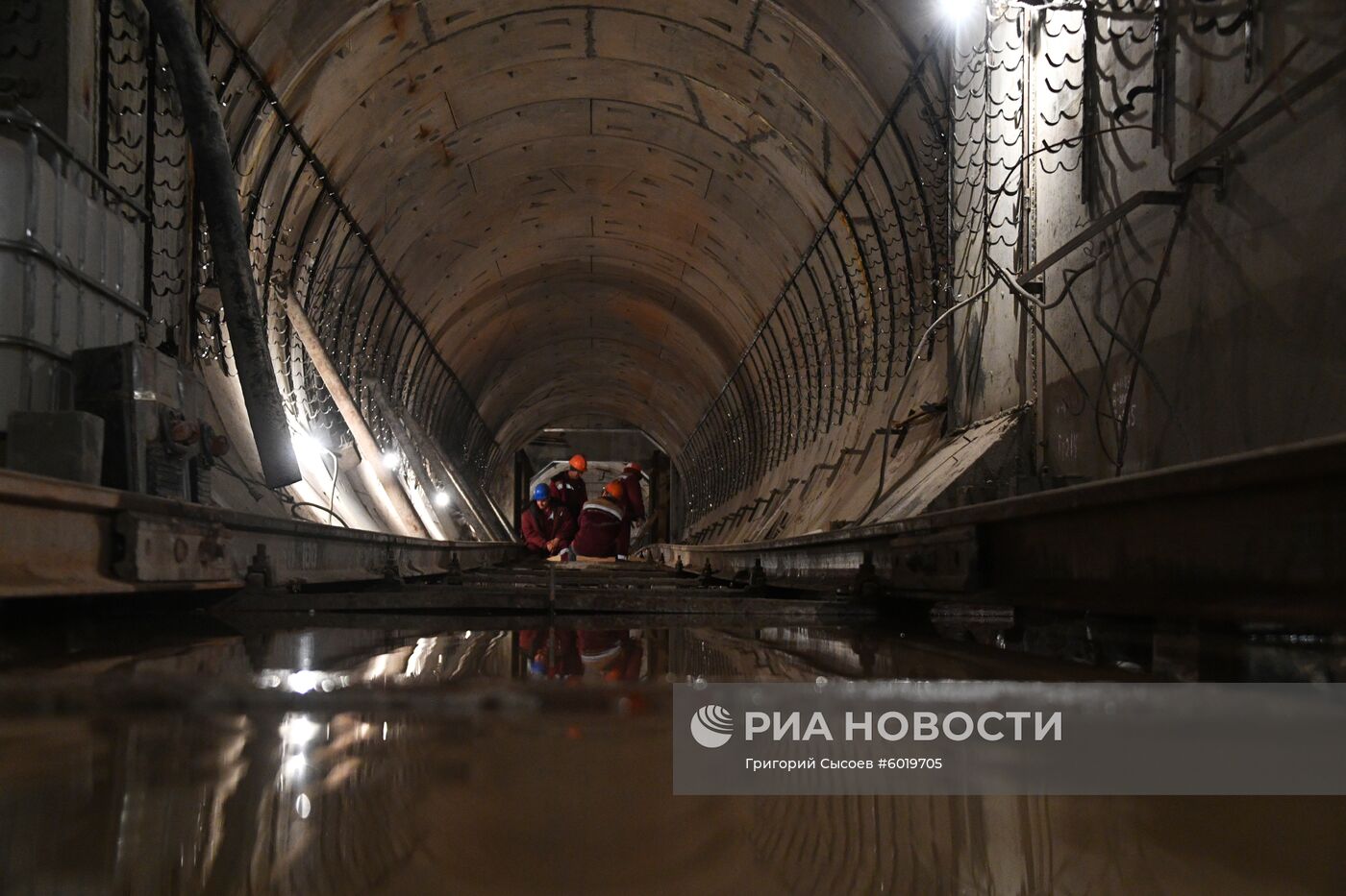 Строительство станции метро "Лефортово"