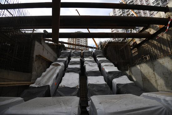 Строительство станции метро "Лефортово"