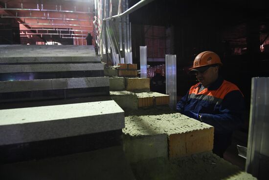 Строительство станции метро "Лефортово"