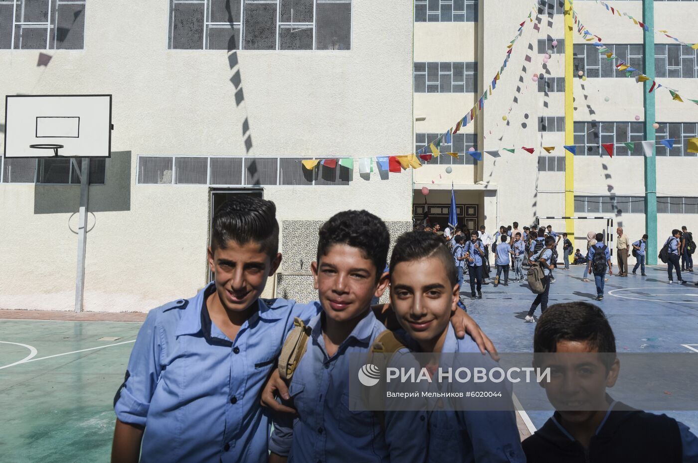 Открытие школы в Дамаске, отремонтированной на собранные в России средства