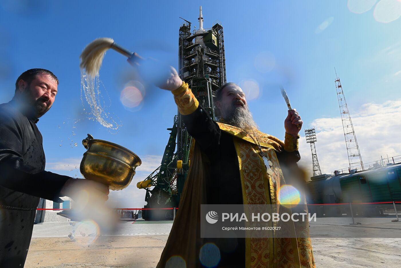 Освящение РН "Союз-ФГ" с ТПК "Союз МС-15" на Байконуре