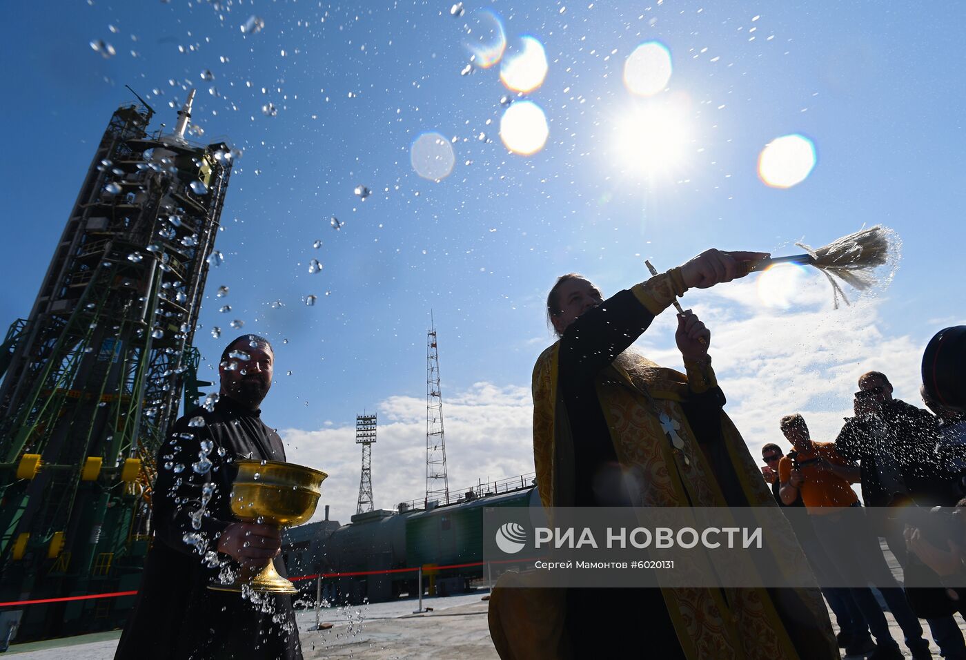 Освящение РН "Союз-ФГ" с ТПК "Союз МС-15" на Байконуре