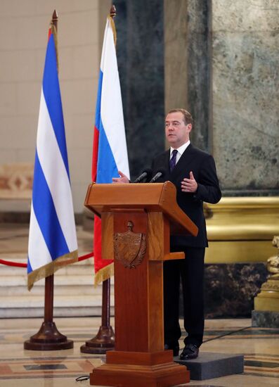 Визит премьер-министра РФ Д. Медведева на Кубу