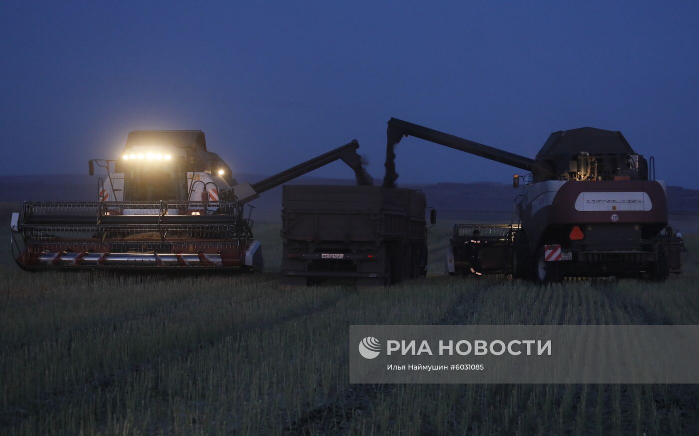 Уборка урожая рапса в Красноярском крае