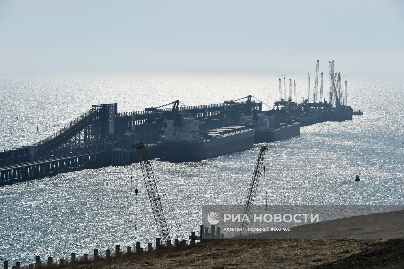 Рабочая поездка президента РФ В. Путина в Краснодарский край (Таманский полуостров)