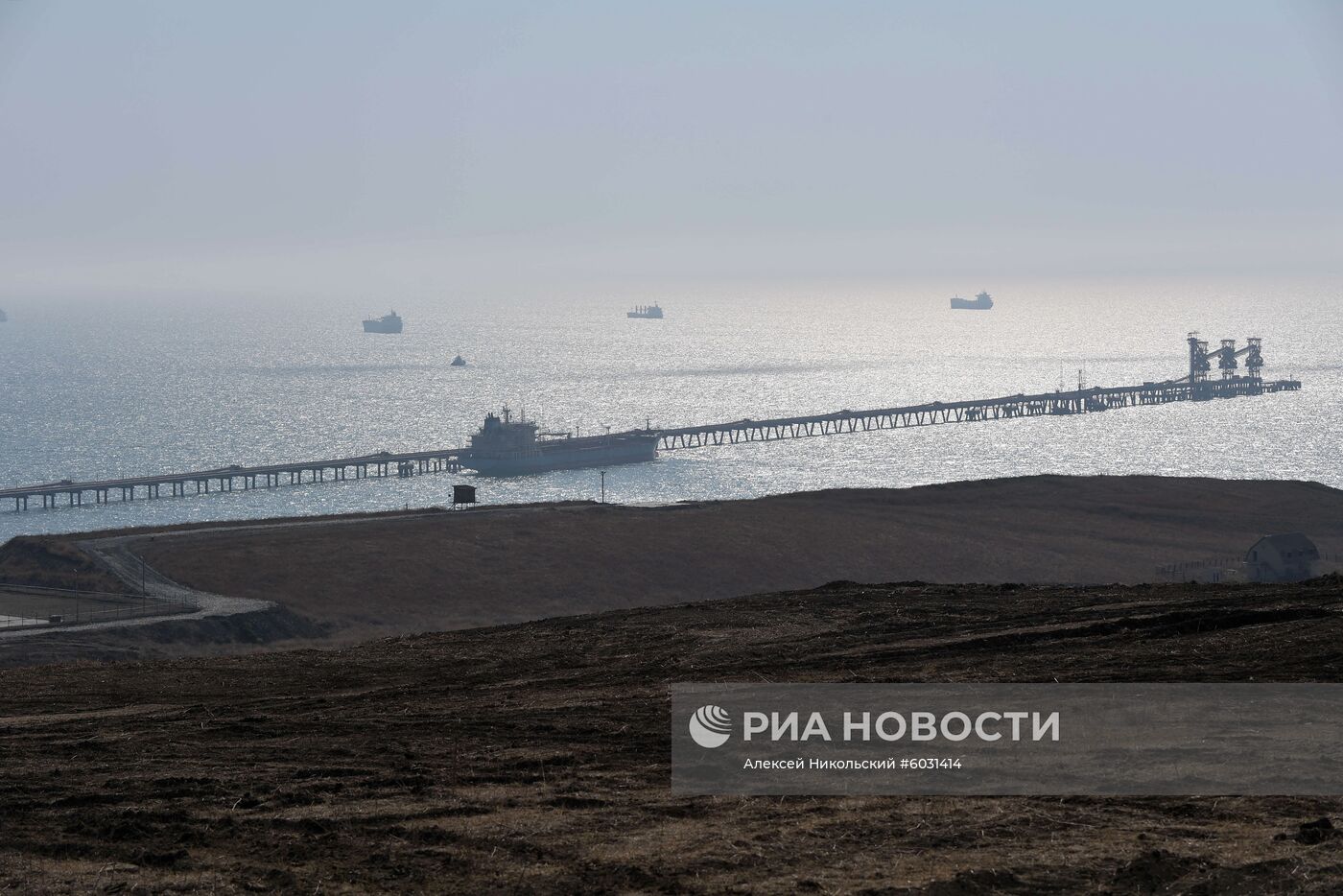 Рабочая поездка президента РФ В. Путина в Краснодарский край (Таманский полуостров)