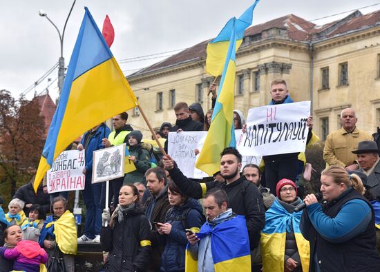 Акция националистов на Украине