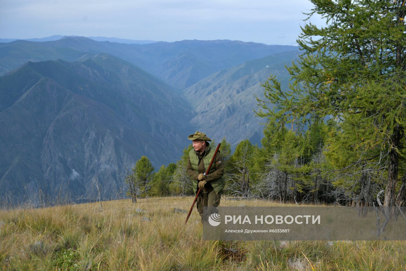 Отдых президента РФ В. Путина в Сибири