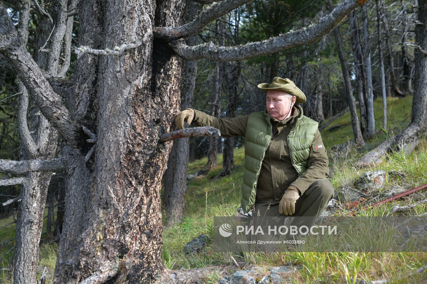 Отдых президента РФ В. Путина в Сибири