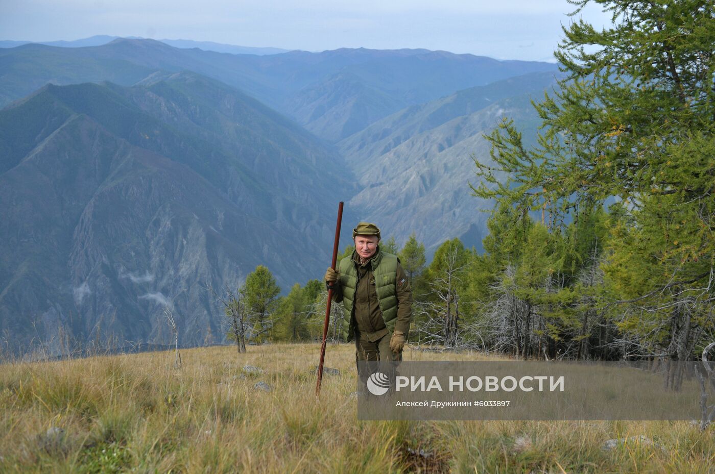 Отдых президента РФ В. Путина в Сибири