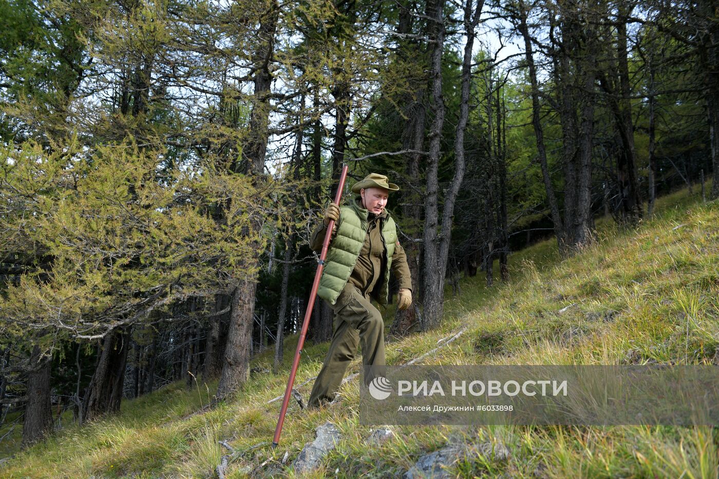 Отдых президента РФ В. Путина в Сибири