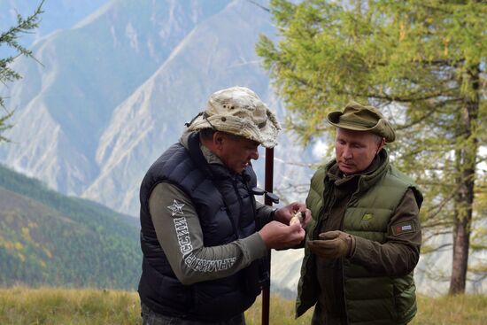 Отдых президента РФ В. Путина в Сибири