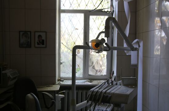 Последствия обстрела в Донецкой области