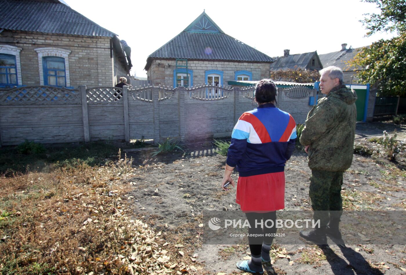 Последствия обстрела в Донецкой области