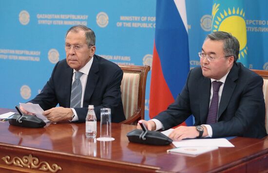 Визит министра иностранных дел РФ С. Лаврова в Казахстан