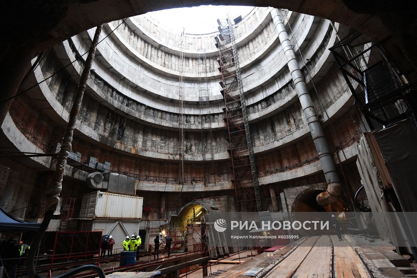 Строительство станции "Ржевская" Большой кольцевой линии метро