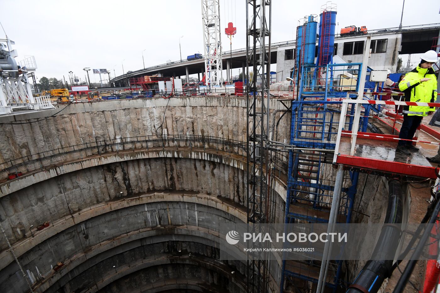 Строительство станции "Ржевская" Большой кольцевой линии метро