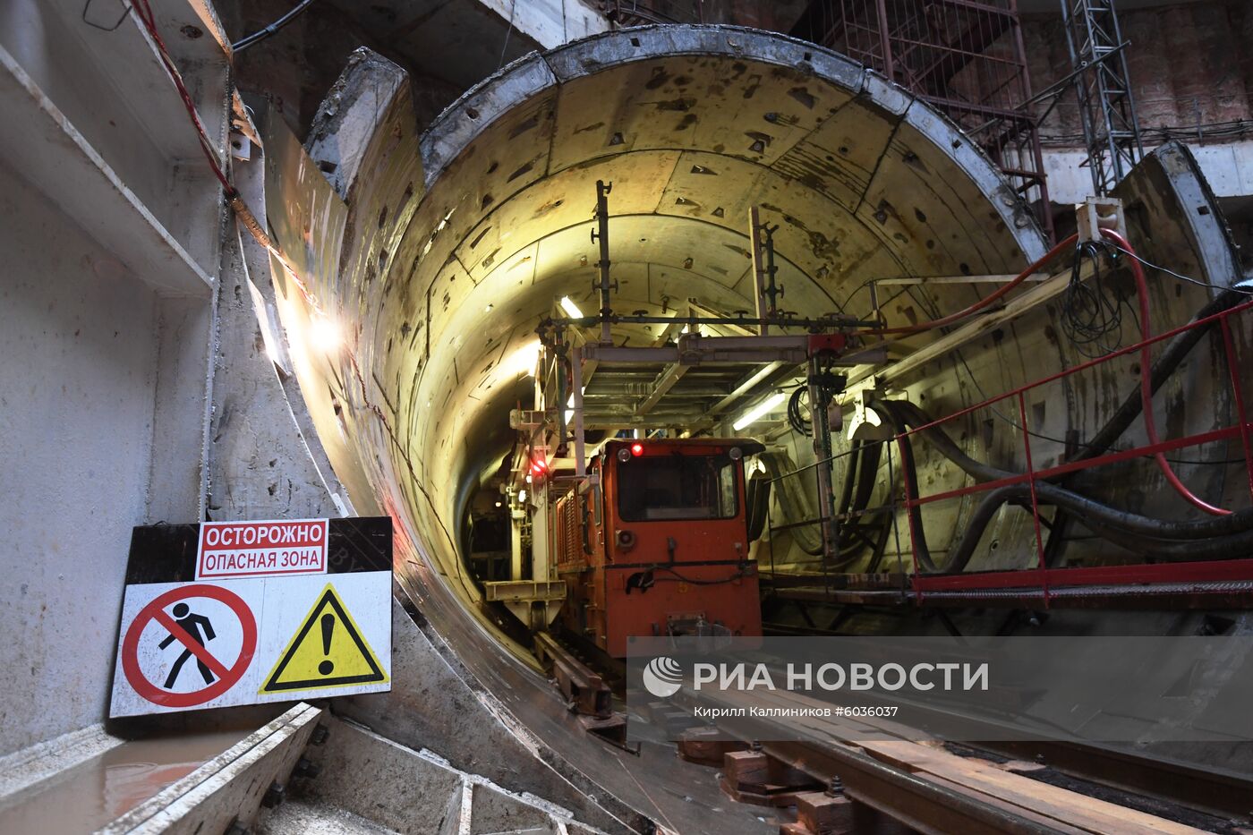 Строительство станции "Ржевская" Большой кольцевой линии метро