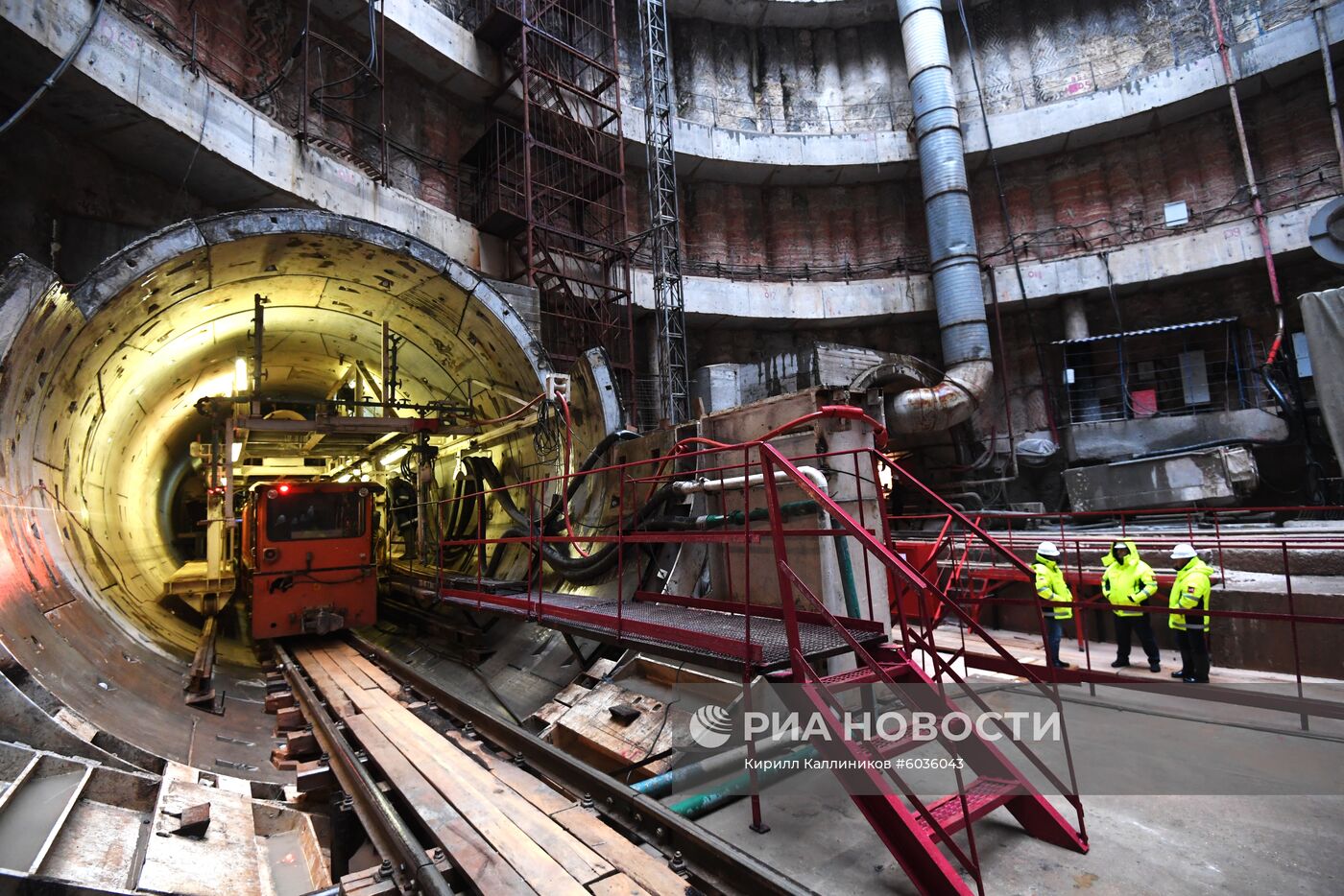 Строительство станции "Ржевская" Большой кольцевой линии метро