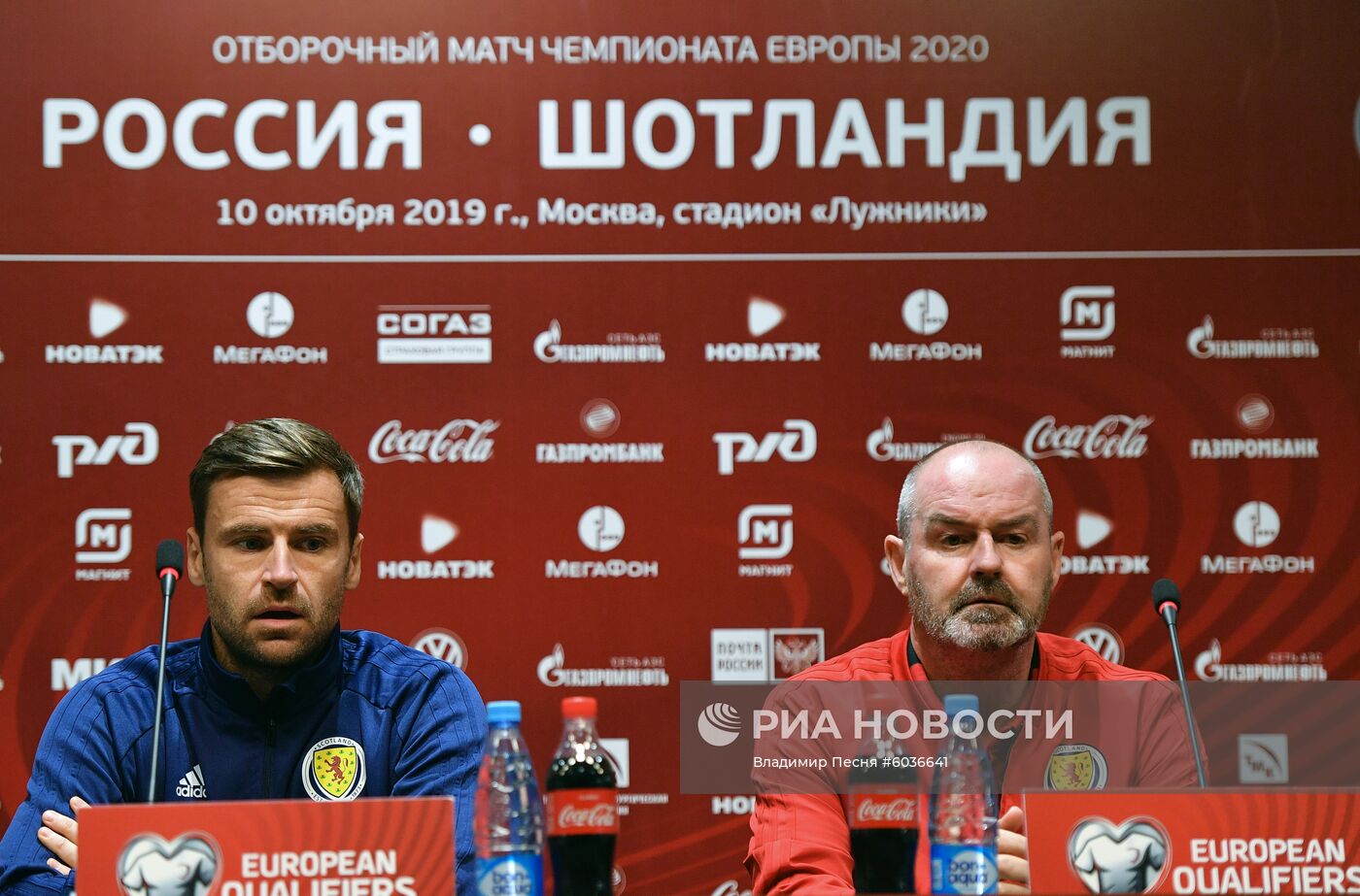 Футбол. Пресс-конференция сборной Шотландии